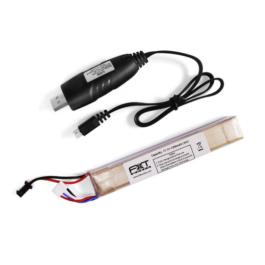 11.1V 1200mAh 30C SM-2P LiPo Battery Pack For Airsoft and Gel Blaster